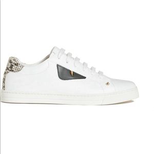 Fendi Bugs Sneakers (White/Snakeskin)